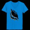 Ladies’  Junior Fine Jersey V-Neck Longer Length T-Shirt Thumbnail