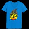 Ladies’  Junior Fine Jersey V-Neck Longer Length T-Shirt Thumbnail