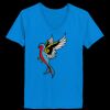 Ladies’  Junior Fine Jersey V-Neck Longer Length T-Shirt Thumbnail