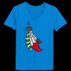 Ladies’  Junior Fine Jersey V-Neck Longer Length T-Shirt Thumbnail