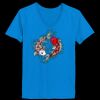Ladies’  Junior Fine Jersey V-Neck Longer Length T-Shirt Thumbnail