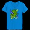 Ladies’  Junior Fine Jersey V-Neck Longer Length T-Shirt Thumbnail