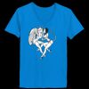 Ladies’  Junior Fine Jersey V-Neck Longer Length T-Shirt Thumbnail