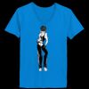 Ladies’  Junior Fine Jersey V-Neck Longer Length T-Shirt Thumbnail