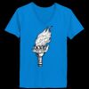 Ladies’  Junior Fine Jersey V-Neck Longer Length T-Shirt Thumbnail