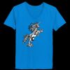 Ladies’  Junior Fine Jersey V-Neck Longer Length T-Shirt Thumbnail