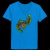Ladies’  Junior Fine Jersey V-Neck Longer Length T-Shirt Thumbnail