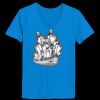 Ladies’  Junior Fine Jersey V-Neck Longer Length T-Shirt Thumbnail