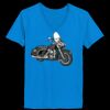 Ladies’  Junior Fine Jersey V-Neck Longer Length T-Shirt Thumbnail