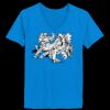 Ladies’  Junior Fine Jersey V-Neck Longer Length T-Shirt Thumbnail