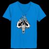 Ladies’  Junior Fine Jersey V-Neck Longer Length T-Shirt Thumbnail