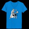 Ladies’  Junior Fine Jersey V-Neck Longer Length T-Shirt Thumbnail