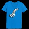 Ladies’  Junior Fine Jersey V-Neck Longer Length T-Shirt Thumbnail