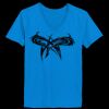 Ladies’  Junior Fine Jersey V-Neck Longer Length T-Shirt Thumbnail