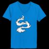 Ladies’  Junior Fine Jersey V-Neck Longer Length T-Shirt Thumbnail