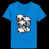 Ladies’  Junior Fine Jersey V-Neck Longer Length T-Shirt Thumbnail