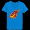 Ladies’  Junior Fine Jersey V-Neck Longer Length T-Shirt Thumbnail