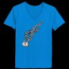 Ladies’  Junior Fine Jersey V-Neck Longer Length T-Shirt Thumbnail