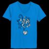 Ladies’  Junior Fine Jersey V-Neck Longer Length T-Shirt Thumbnail