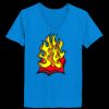 Ladies’  Junior Fine Jersey V-Neck Longer Length T-Shirt Thumbnail