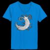 Ladies’  Junior Fine Jersey V-Neck Longer Length T-Shirt Thumbnail