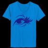Ladies’  Junior Fine Jersey V-Neck Longer Length T-Shirt Thumbnail
