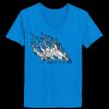Ladies’  Junior Fine Jersey V-Neck Longer Length T-Shirt Thumbnail