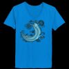 Ladies’  Junior Fine Jersey V-Neck Longer Length T-Shirt Thumbnail