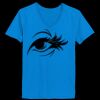 Ladies’  Junior Fine Jersey V-Neck Longer Length T-Shirt Thumbnail