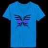 Ladies’  Junior Fine Jersey V-Neck Longer Length T-Shirt Thumbnail