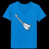 Ladies’  Junior Fine Jersey V-Neck Longer Length T-Shirt Thumbnail