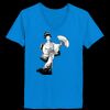 Ladies’  Junior Fine Jersey V-Neck Longer Length T-Shirt Thumbnail