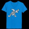 Ladies’  Junior Fine Jersey V-Neck Longer Length T-Shirt Thumbnail