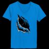 Ladies’  Junior Fine Jersey V-Neck Longer Length T-Shirt Thumbnail