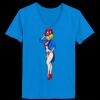 Ladies’  Junior Fine Jersey V-Neck Longer Length T-Shirt Thumbnail