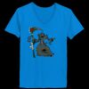Ladies’  Junior Fine Jersey V-Neck Longer Length T-Shirt Thumbnail