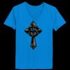Ladies’  Junior Fine Jersey V-Neck Longer Length T-Shirt Thumbnail