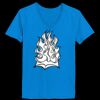 Ladies’  Junior Fine Jersey V-Neck Longer Length T-Shirt Thumbnail
