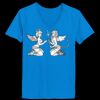 Ladies’  Junior Fine Jersey V-Neck Longer Length T-Shirt Thumbnail