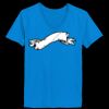 Ladies’  Junior Fine Jersey V-Neck Longer Length T-Shirt Thumbnail