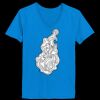 Ladies’  Junior Fine Jersey V-Neck Longer Length T-Shirt Thumbnail
