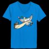 Ladies’  Junior Fine Jersey V-Neck Longer Length T-Shirt Thumbnail