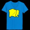 Ladies’  Junior Fine Jersey V-Neck Longer Length T-Shirt Thumbnail