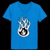 Ladies’  Junior Fine Jersey V-Neck Longer Length T-Shirt Thumbnail