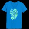 Ladies’  Junior Fine Jersey V-Neck Longer Length T-Shirt Thumbnail