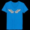 Ladies’  Junior Fine Jersey V-Neck Longer Length T-Shirt Thumbnail