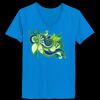 Ladies’  Junior Fine Jersey V-Neck Longer Length T-Shirt Thumbnail