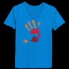 Ladies’  Junior Fine Jersey V-Neck Longer Length T-Shirt Thumbnail