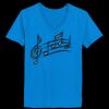 Ladies’  Junior Fine Jersey V-Neck Longer Length T-Shirt Thumbnail