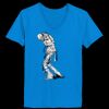 Ladies’  Junior Fine Jersey V-Neck Longer Length T-Shirt Thumbnail